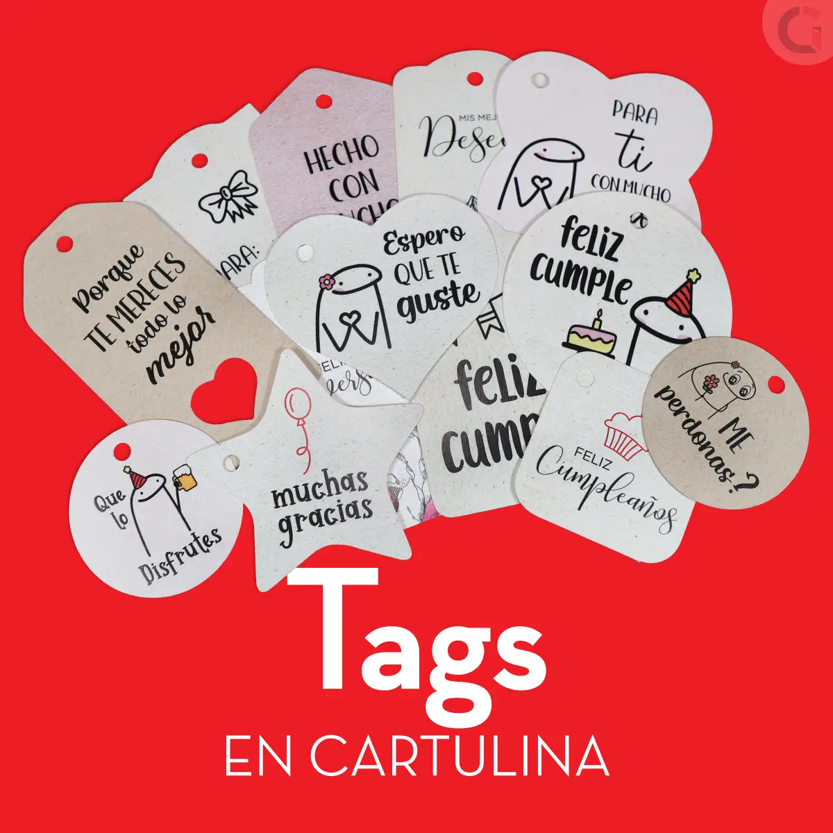Tags Personalizados en Cartulina